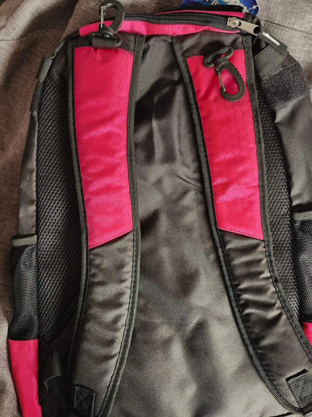 WORTH Black Bat Backpack with Pink Accent